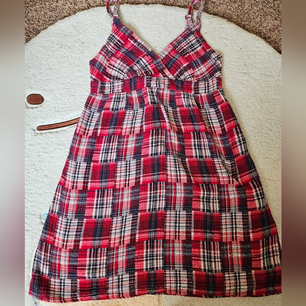 Faded Glory Plaid Cotton Dress | Women's | Size: M